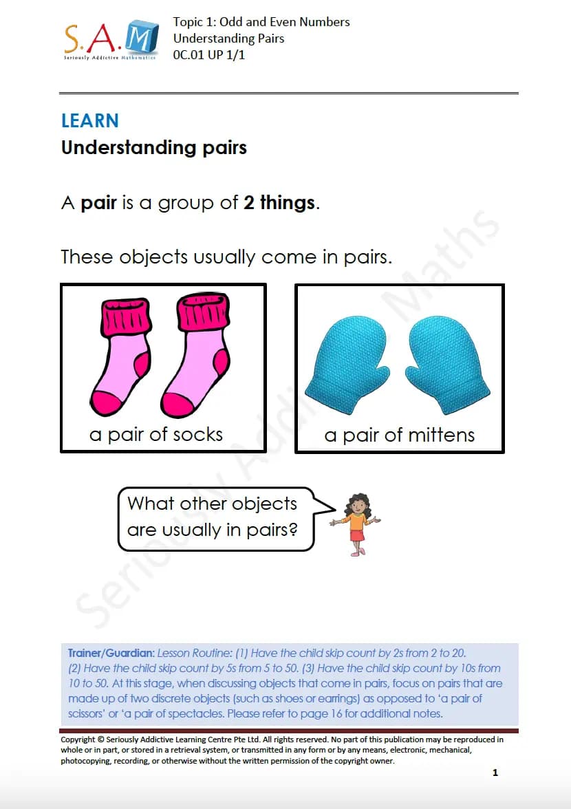 Math Level 0C Worksheet 1